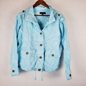 Talbots‎ Blue Linen Jacket